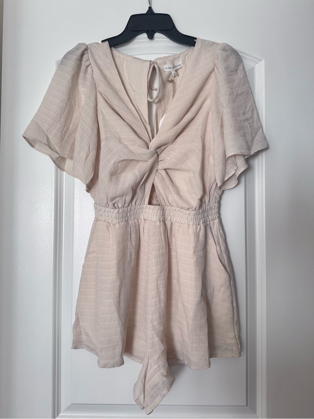 NWT Free The Roses Twist Front Romper XS Cream